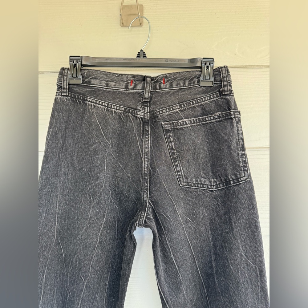 ZARA Black Washed Bootcut Jeans Women Size 4 EU 36 High Rise 100% Cotton - Picture 7 of 9